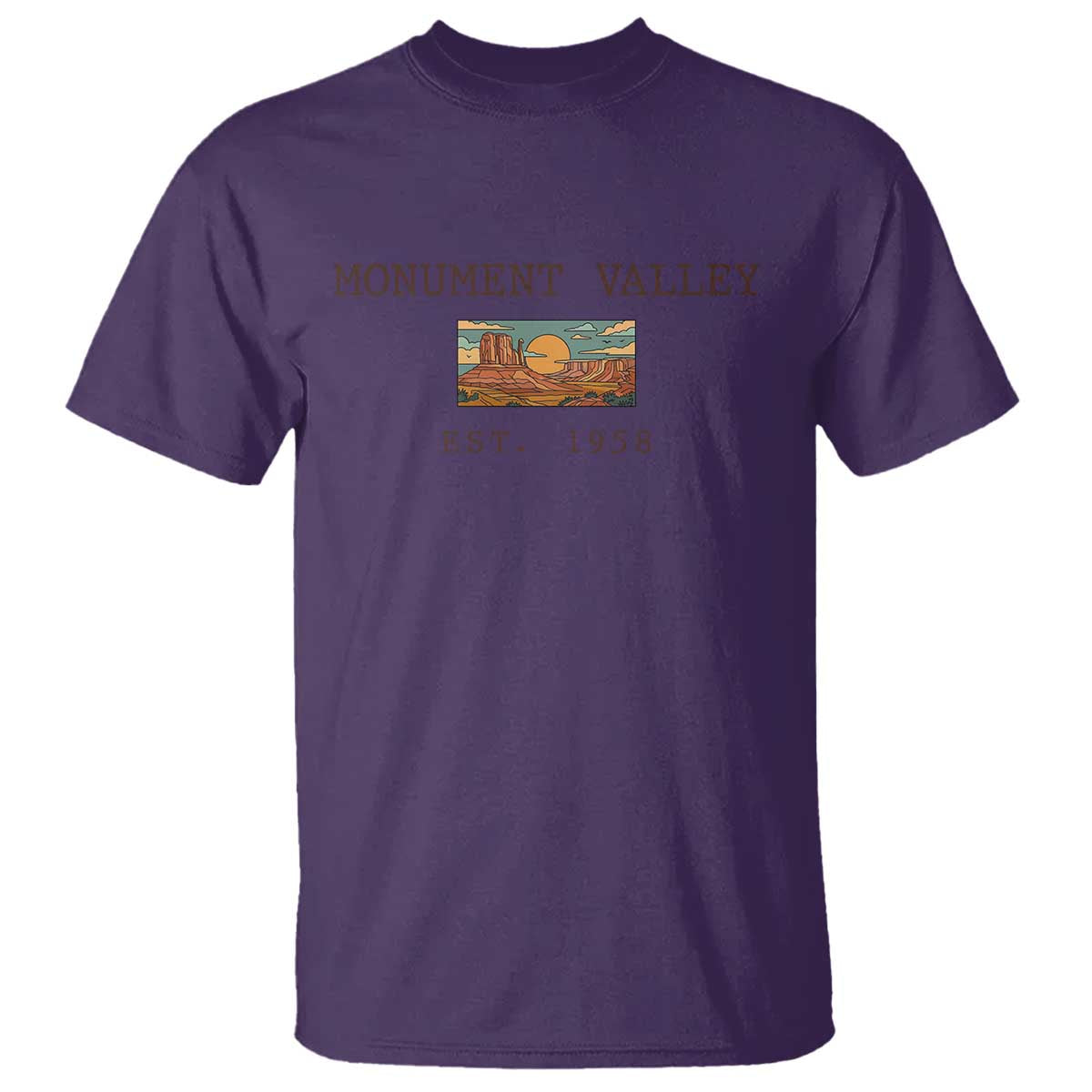 Retro Monument Valley Arizona Sunset Established 1958 T Shirt Southwest Desert Road Trip Eagle Nature Souvenir