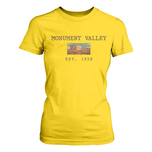 Retro Monument Valley Arizona Sunset Established 1958 T Shirt For Women Southwest Desert Road Trip Eagle Nature Souvenir