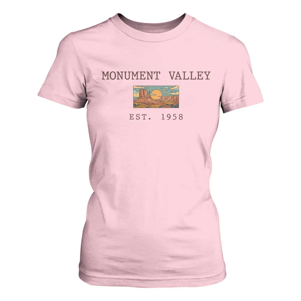 Retro Monument Valley Arizona Sunset Established 1958 T Shirt For Women Southwest Desert Road Trip Eagle Nature Souvenir