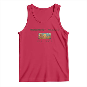 Retro Monument Valley Arizona Sunset Established 1958 Tank Top Southwest Desert Road Trip Eagle Nature Souvenir
