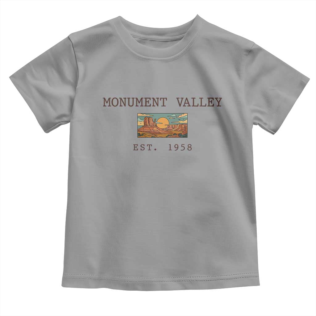Retro Monument Valley Arizona Sunset Established 1958 Toddler T Shirt Southwest Desert Road Trip Eagle Nature Souvenir