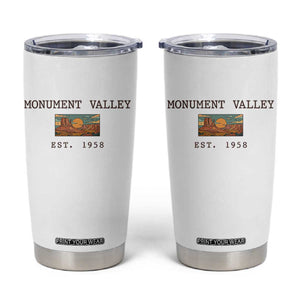 Retro Monument Valley Arizona Sunset Established 1958 Tumbler Cup Southwest Desert Road Trip Eagle Nature Souvenir
