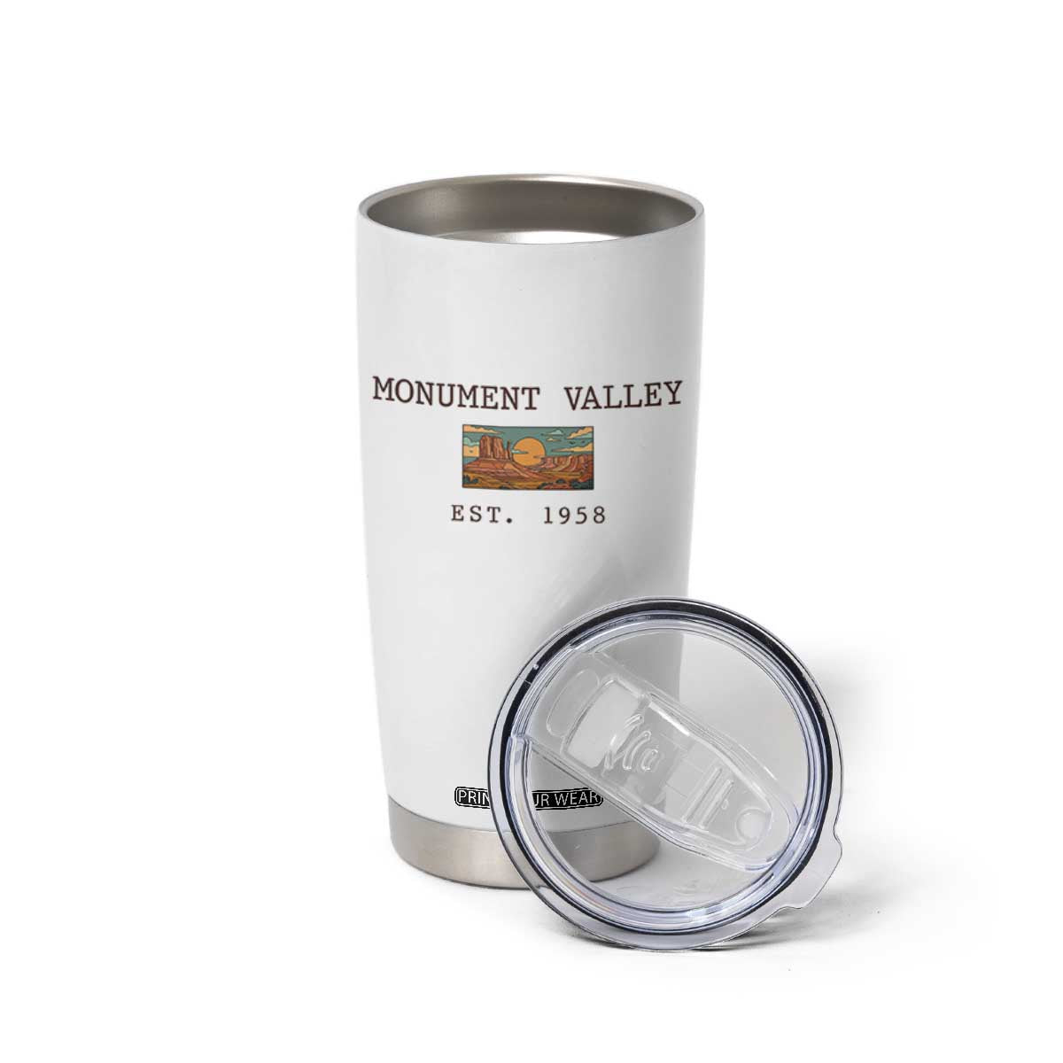 Retro Monument Valley Arizona Sunset Established 1958 Tumbler Cup Southwest Desert Road Trip Eagle Nature Souvenir