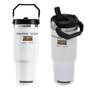 Retro Monument Valley Arizona Sunset Established 1958 Flip Straw Tumbler Southwest Desert Road Trip Eagle Nature Souvenir