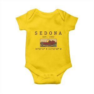 Vintage Sedona Arizona Established 1902 Baby Onesie Southwest Desert Cactus Scenic Nature Souvenir