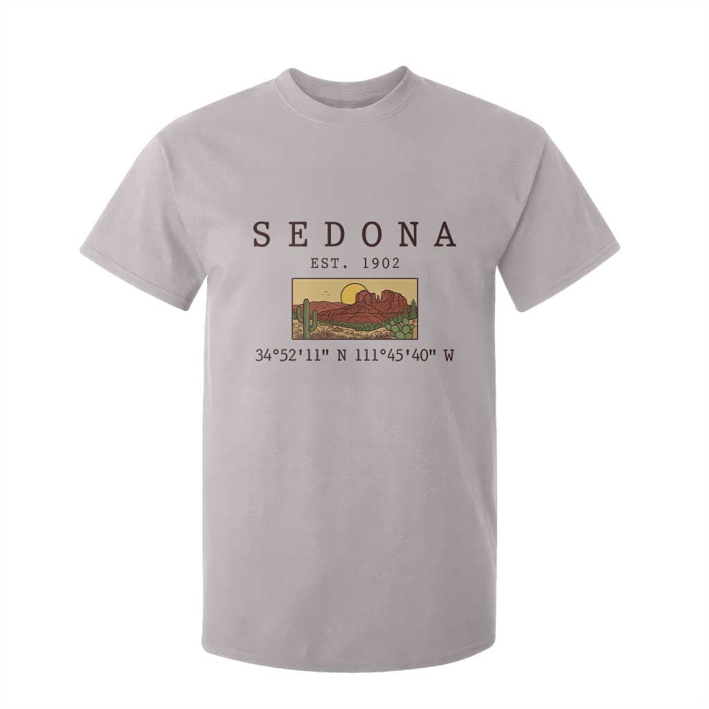 Vintage Sedona Arizona Established 1902 T Shirt For Kid Southwest Desert Cactus Scenic Nature Souvenir