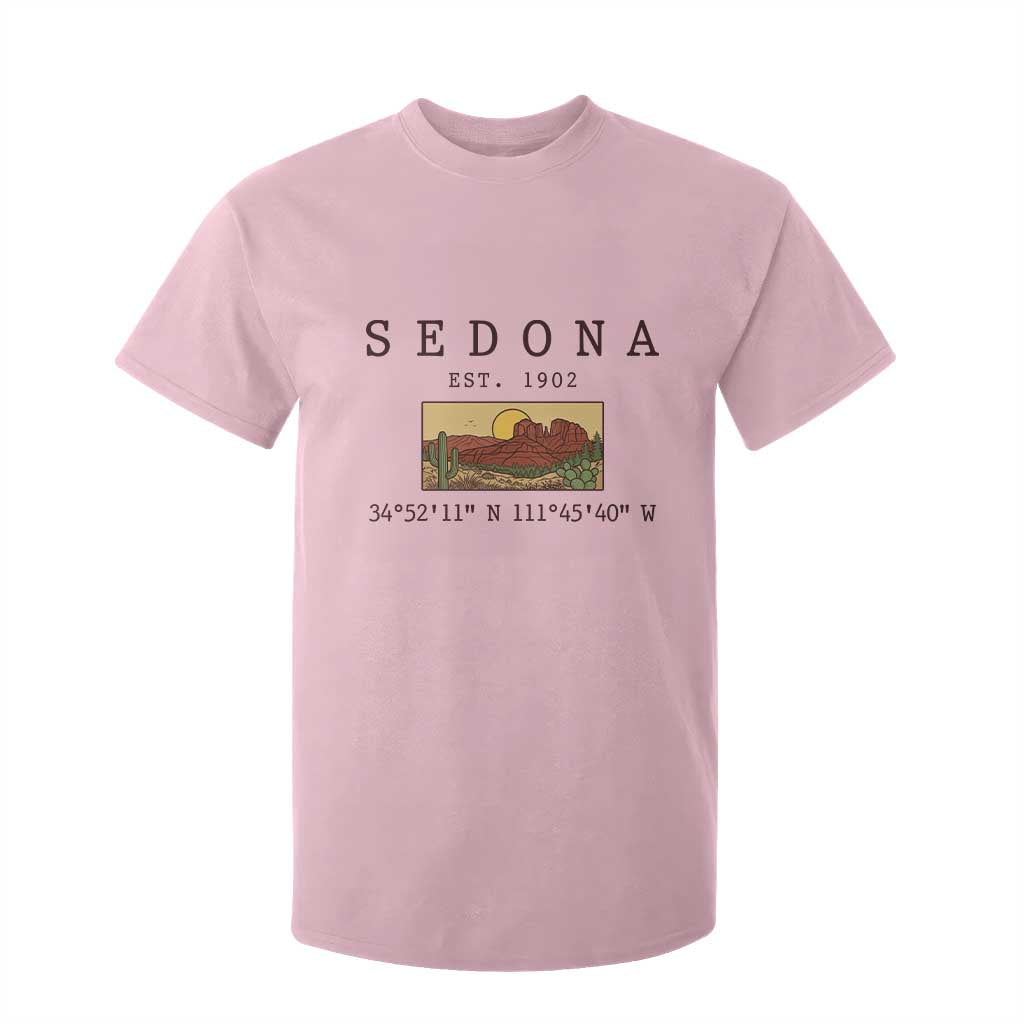 Vintage Sedona Arizona Established 1902 T Shirt For Kid Southwest Desert Cactus Scenic Nature Souvenir