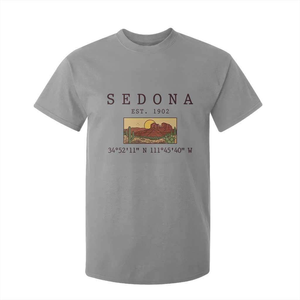 Vintage Sedona Arizona Established 1902 T Shirt For Kid Southwest Desert Cactus Scenic Nature Souvenir