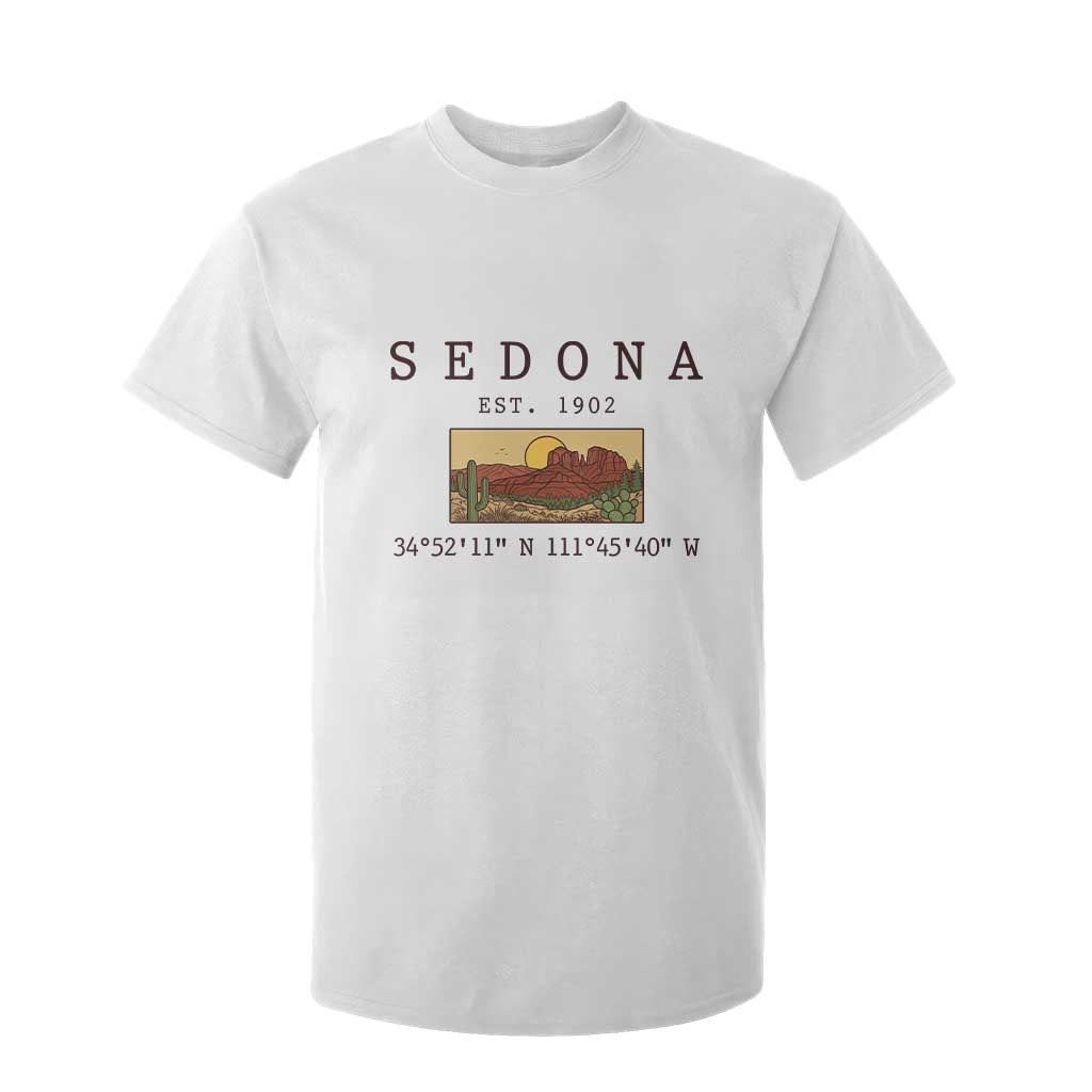 Vintage Sedona Arizona Established 1902 T Shirt For Kid Southwest Desert Cactus Scenic Nature Souvenir