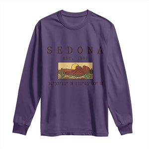 Vintage Sedona Arizona Established 1902 Long Sleeve Shirt Southwest Desert Cactus Scenic Nature Souvenir