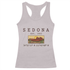 Vintage Sedona Arizona Established 1902 Racerback Tank Top Southwest Desert Cactus Scenic Nature Souvenir