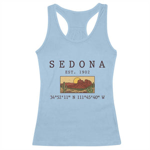 Vintage Sedona Arizona Established 1902 Racerback Tank Top Southwest Desert Cactus Scenic Nature Souvenir