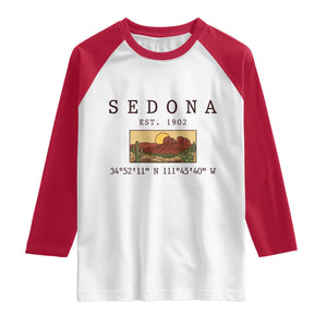 Vintage Sedona Arizona Established 1902 Raglan Shirt Southwest Desert Cactus Scenic Nature Souvenir