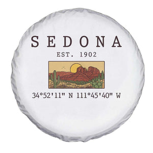 Vintage Sedona Arizona Established 1902 Spare Tire Cover Southwest Desert Cactus Scenic Nature Souvenir TS14 Print Your Wear