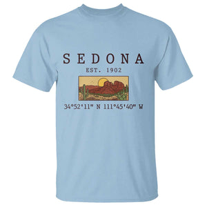 Vintage Sedona Arizona Established 1902 T Shirt Southwest Desert Cactus Scenic Nature Souvenir