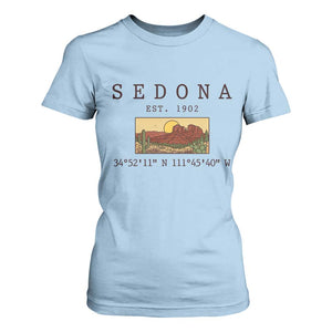 Vintage Sedona Arizona Established 1902 T Shirt For Women Southwest Desert Cactus Scenic Nature Souvenir