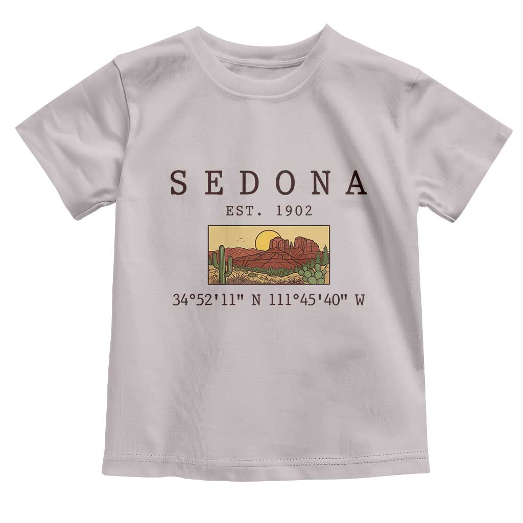 Vintage Sedona Arizona Established 1902 Toddler T Shirt Southwest Desert Cactus Scenic Nature Souvenir