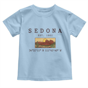 Vintage Sedona Arizona Established 1902 Toddler T Shirt Southwest Desert Cactus Scenic Nature Souvenir