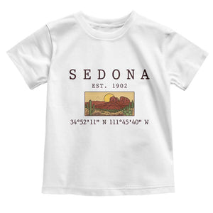 Vintage Sedona Arizona Established 1902 Toddler T Shirt Southwest Desert Cactus Scenic Nature Souvenir