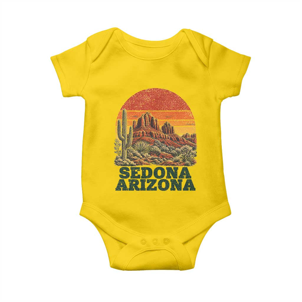 Retro Sedona Arizona Mountain Baby Onesie Southwest Hiking Outdoor Nature Souvenir