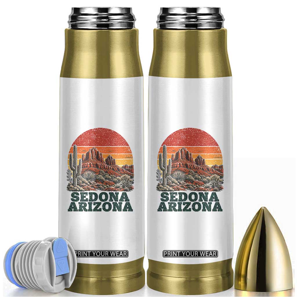 Retro Sedona Arizona Mountain Bullet Tumbler Southwest Hiking Outdoor Nature Souvenir TS14 White Print Your Wear