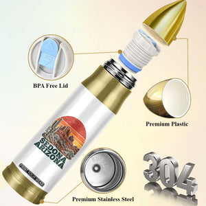 Retro Sedona Arizona Mountain Bullet Tumbler Southwest Hiking Outdoor Nature Souvenir TS14 Print Your Wear