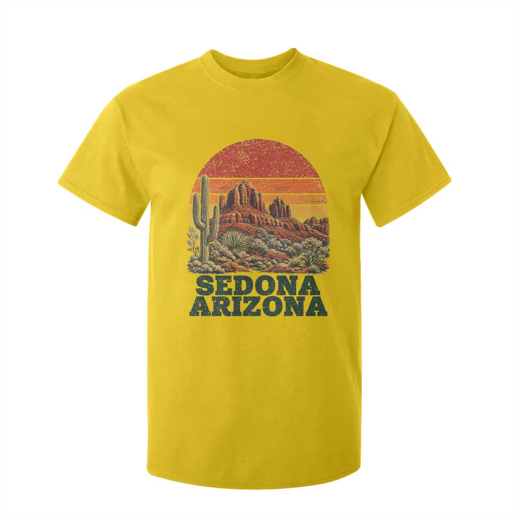 Retro Sedona Arizona Mountain T Shirt For Kid Southwest Hiking Outdoor Nature Souvenir