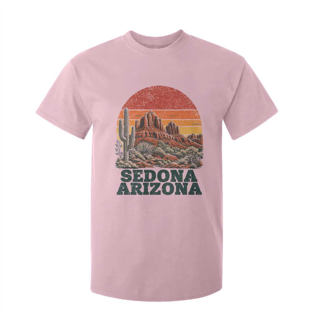 Retro Sedona Arizona Mountain T Shirt For Kid Southwest Hiking Outdoor Nature Souvenir
