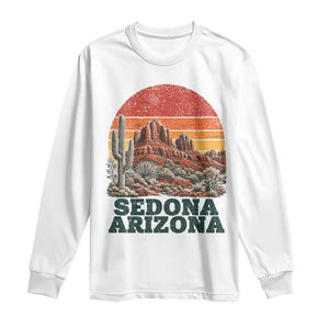 Retro Sedona Arizona Mountain Long Sleeve Shirt Southwest Hiking Outdoor Nature Souvenir