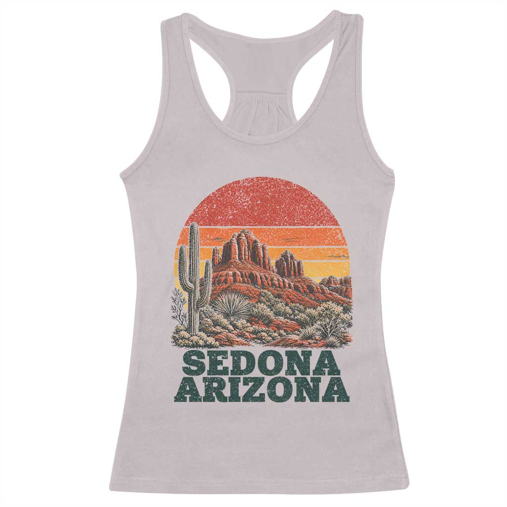 Retro Sedona Arizona Mountain Racerback Tank Top Southwest Hiking Outdoor Nature Souvenir