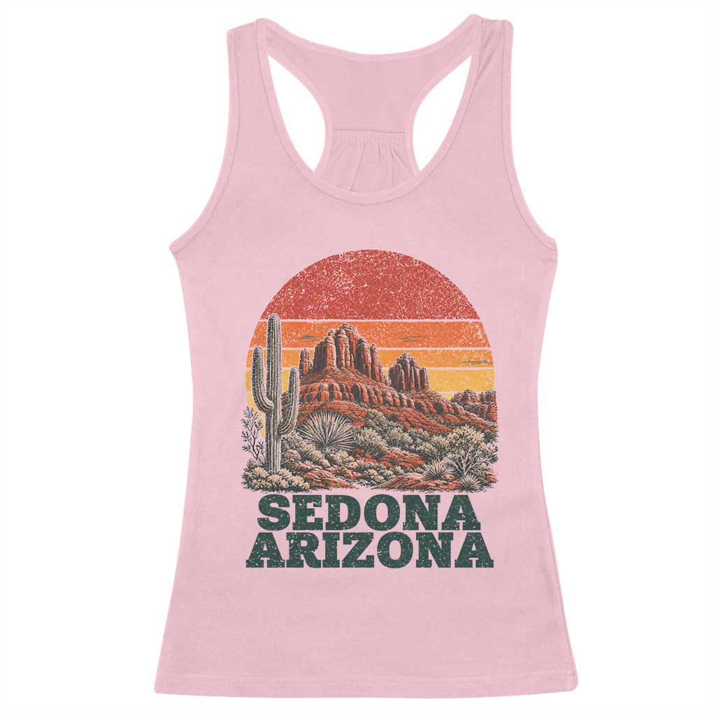 Retro Sedona Arizona Mountain Racerback Tank Top Southwest Hiking Outdoor Nature Souvenir