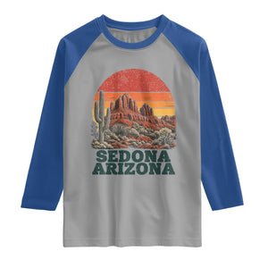 Retro Sedona Arizona Mountain Raglan Shirt Southwest Hiking Outdoor Nature Souvenir