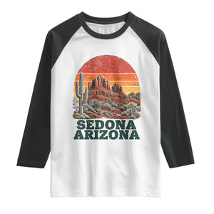 Retro Sedona Arizona Mountain Raglan Shirt Southwest Hiking Outdoor Nature Souvenir