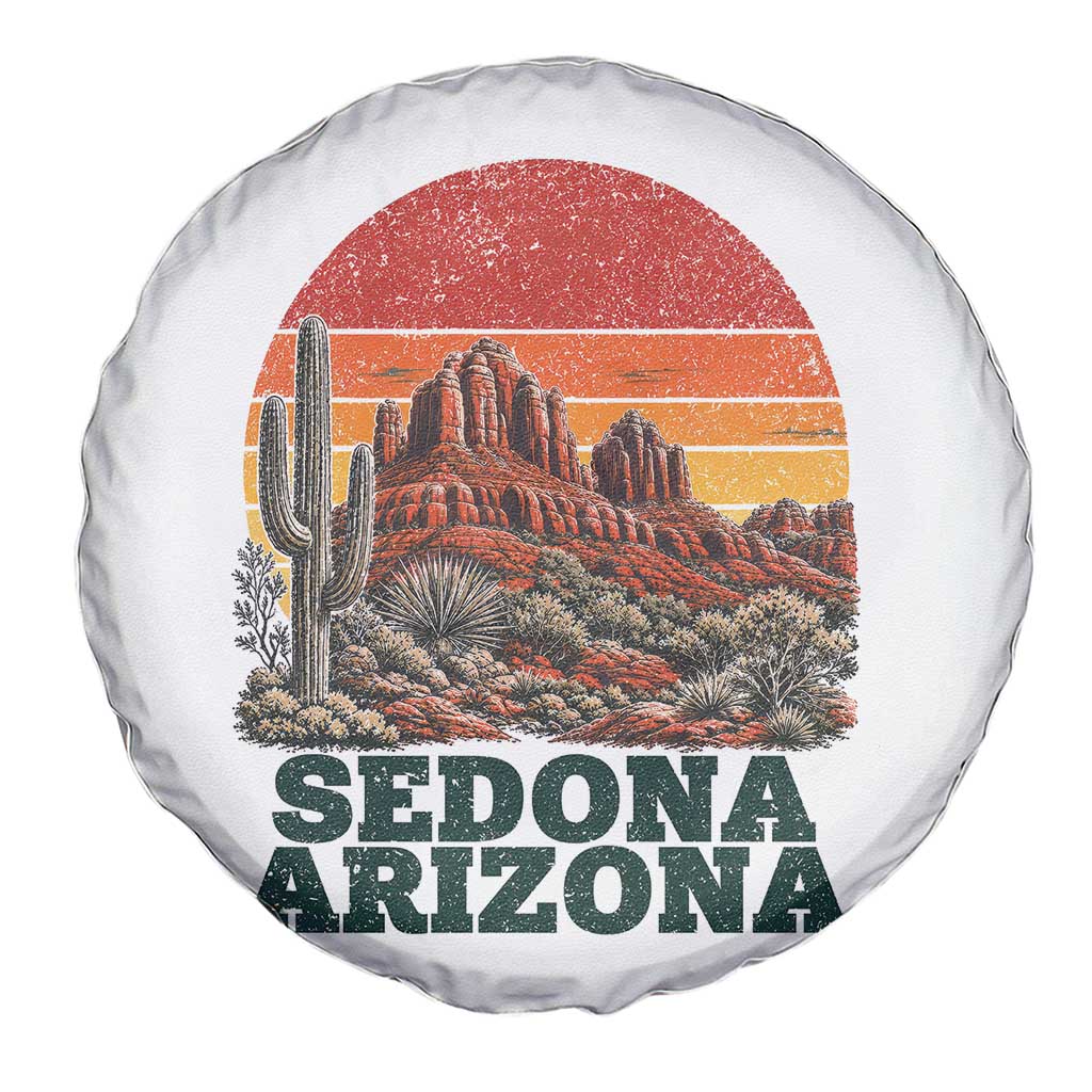 Retro Sedona Arizona Mountain Spare Tire Cover Southwest Hiking Outdoor Nature Souvenir TS14 Print Your Wear