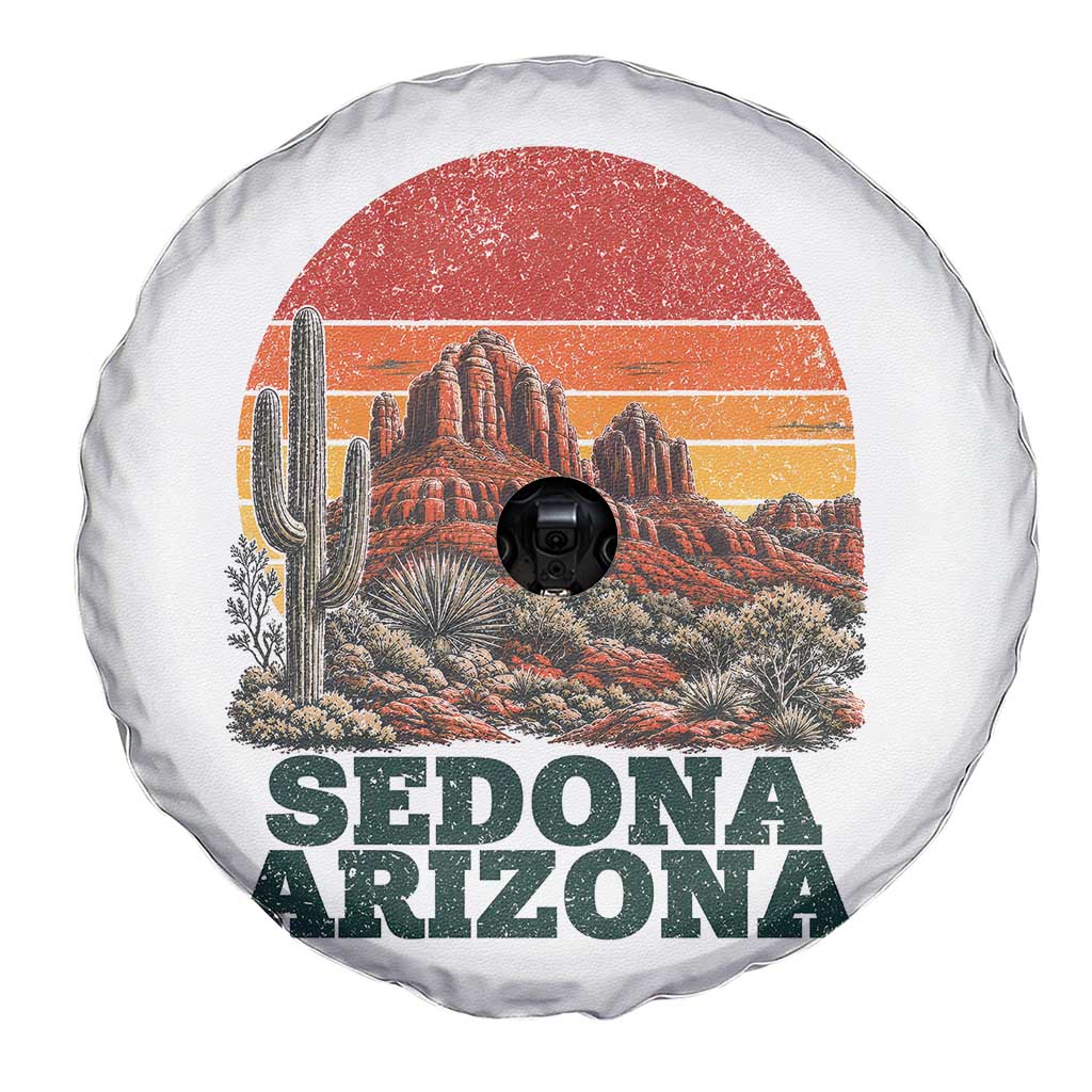 Retro Sedona Arizona Mountain Spare Tire Cover Southwest Hiking Outdoor Nature Souvenir TS14 Print Your Wear