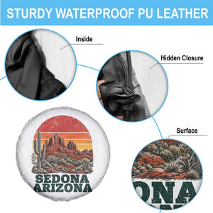 Retro Sedona Arizona Mountain Spare Tire Cover Southwest Hiking Outdoor Nature Souvenir TS14 Print Your Wear