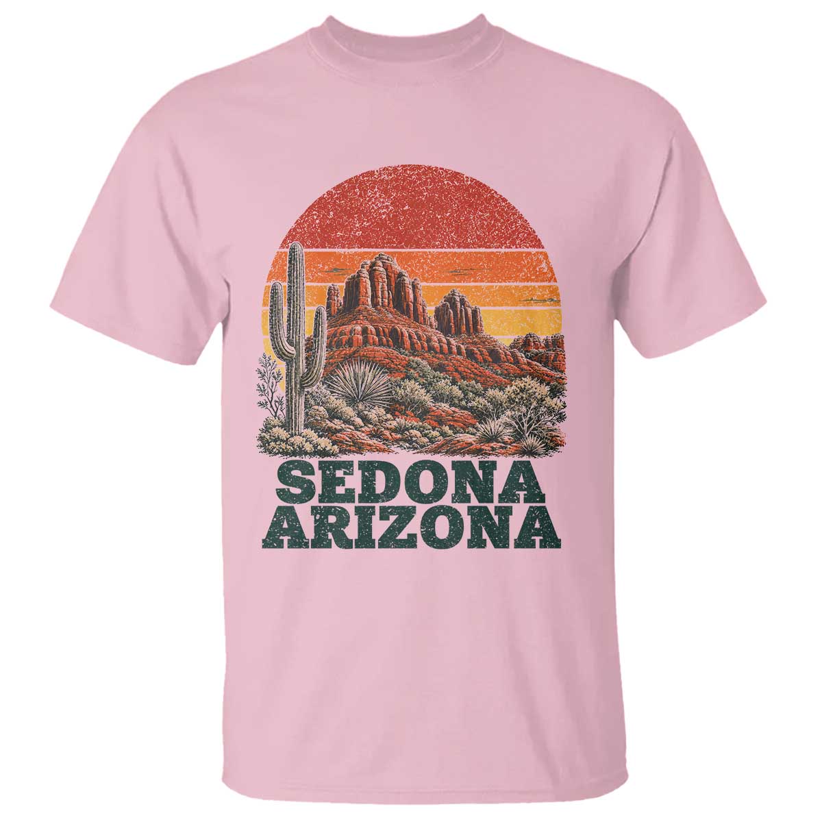 Retro Sedona Arizona Mountain T Shirt Southwest Hiking Outdoor Nature Souvenir