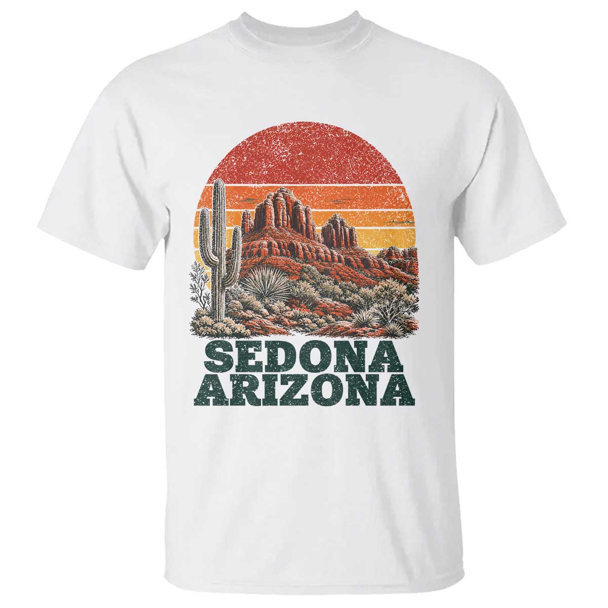 Retro Sedona Arizona Mountain T Shirt Southwest Hiking Outdoor Nature Souvenir