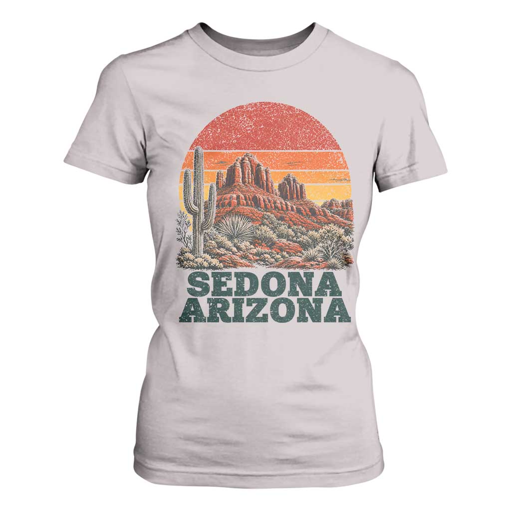 Retro Sedona Arizona Mountain T Shirt For Women Southwest Hiking Outdoor Nature Souvenir