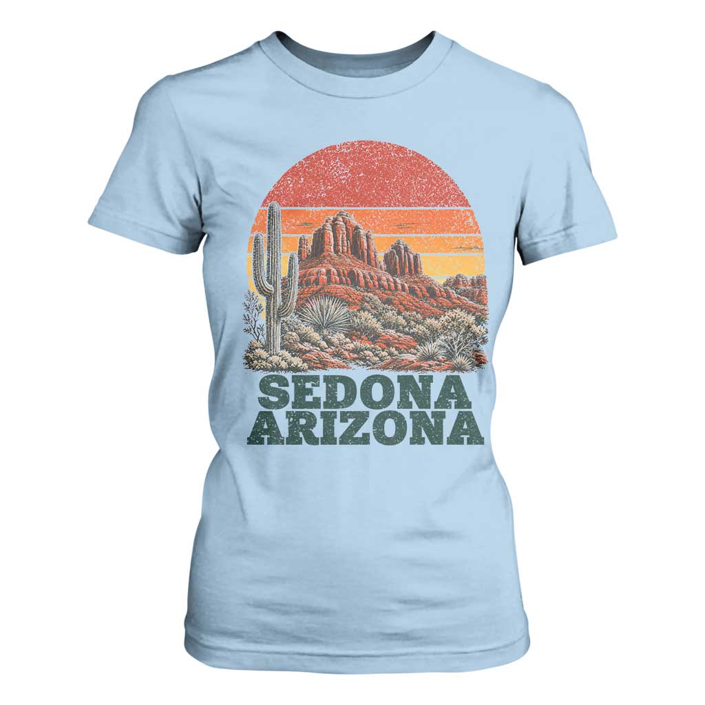 Retro Sedona Arizona Mountain T Shirt For Women Southwest Hiking Outdoor Nature Souvenir