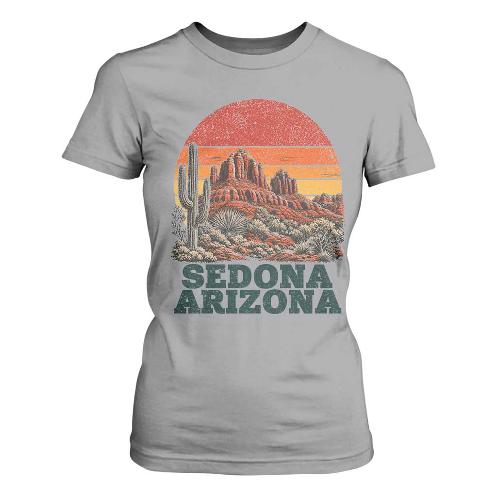 Retro Sedona Arizona Mountain T Shirt For Women Southwest Hiking Outdoor Nature Souvenir