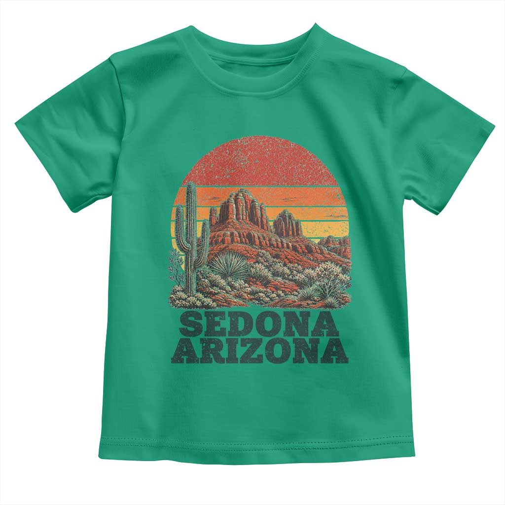 Retro Sedona Arizona Mountain Toddler T Shirt Southwest Hiking Outdoor Nature Souvenir