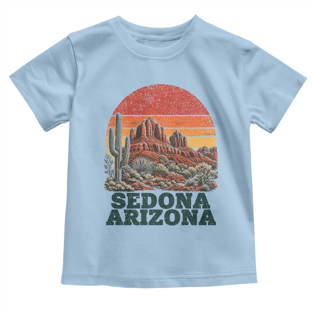 Retro Sedona Arizona Mountain Toddler T Shirt Southwest Hiking Outdoor Nature Souvenir