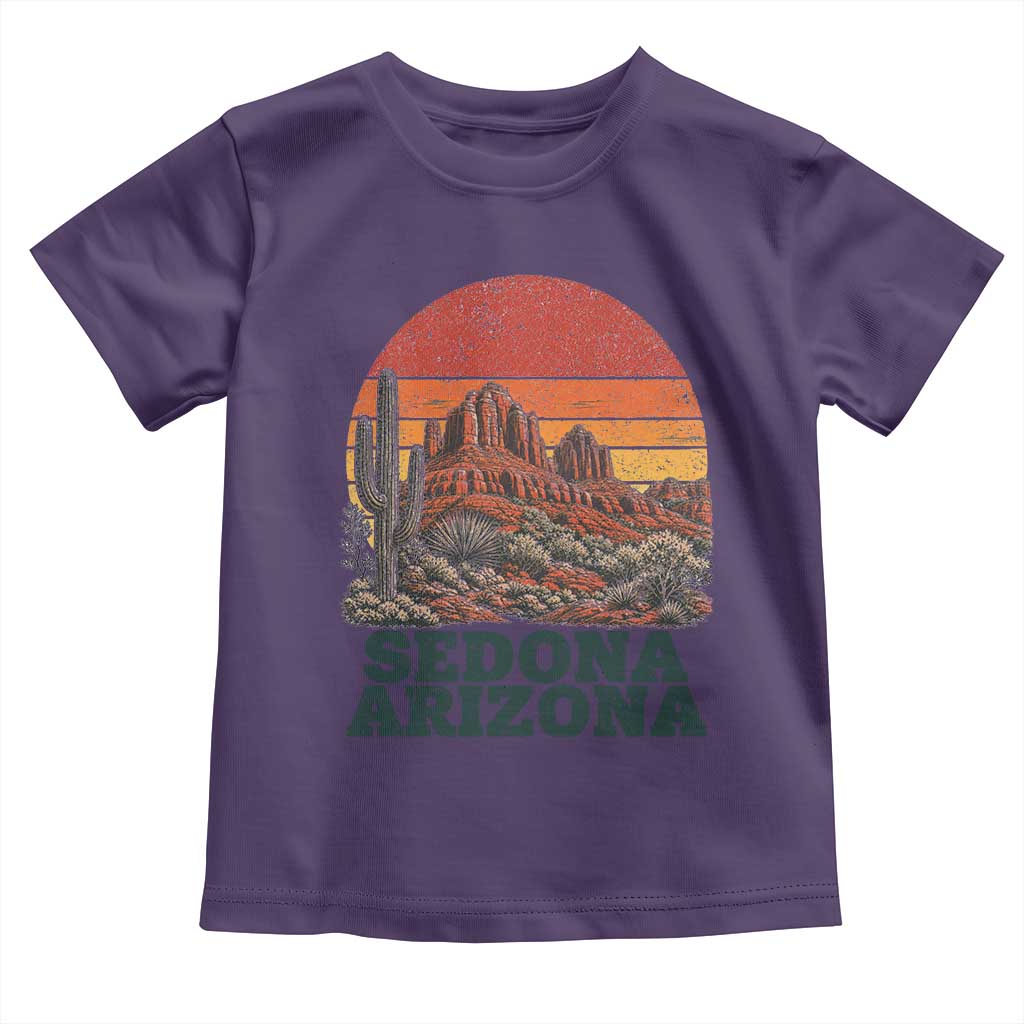 Retro Sedona Arizona Mountain Toddler T Shirt Southwest Hiking Outdoor Nature Souvenir
