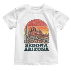 Retro Sedona Arizona Mountain Toddler T Shirt Southwest Hiking Outdoor Nature Souvenir