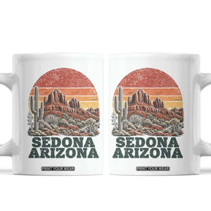 Retro Sedona Arizona Mountain Coffee Mug Southwest Hiking Outdoor Nature Souvenir