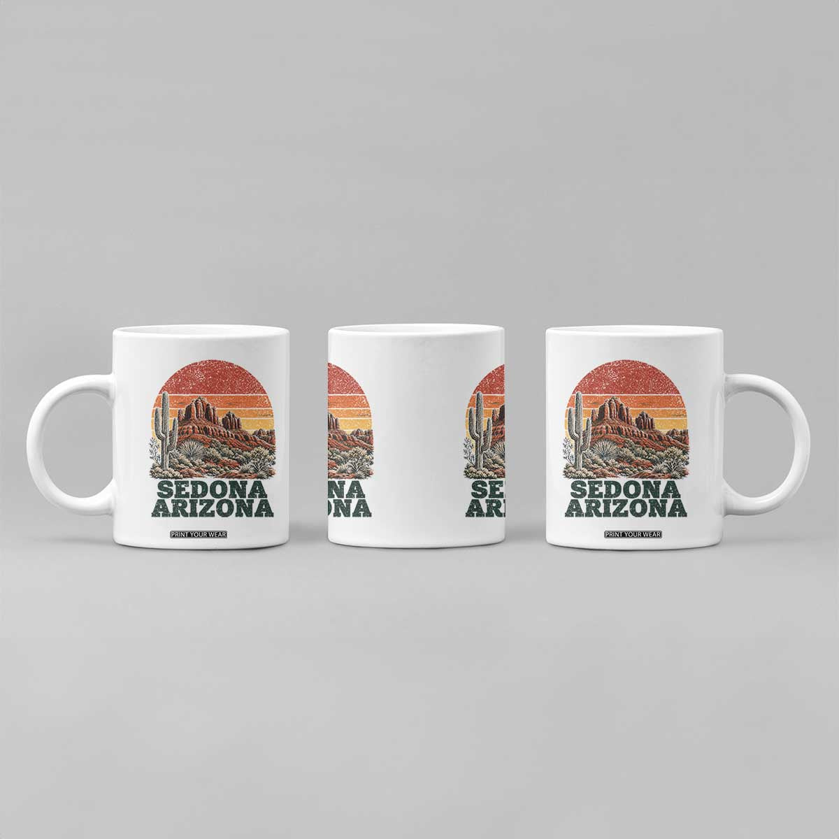 Retro Sedona Arizona Mountain Coffee Mug Southwest Hiking Outdoor Nature Souvenir