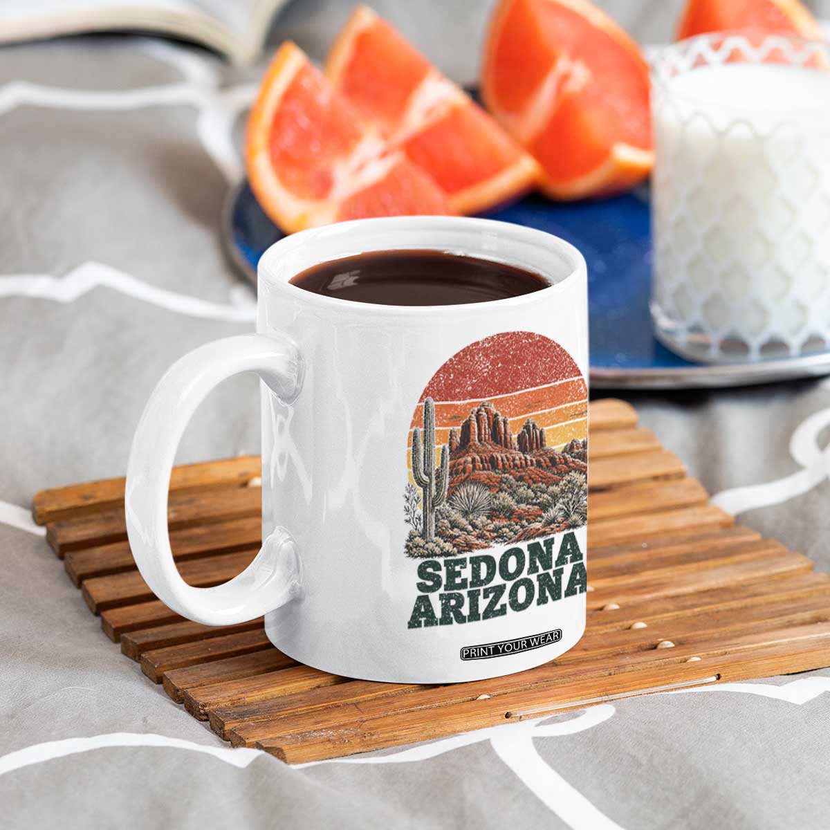 Retro Sedona Arizona Mountain Coffee Mug Southwest Hiking Outdoor Nature Souvenir