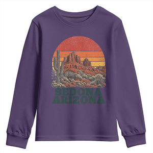 Retro Sedona Arizona Mountain Youth Sweatshirt Southwest Hiking Outdoor Nature Souvenir