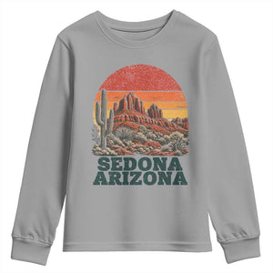 Retro Sedona Arizona Mountain Youth Sweatshirt Southwest Hiking Outdoor Nature Souvenir